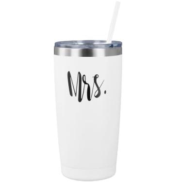 Imagem de Copo isolado de 600 ml com tampa à prova de vazamento, garrafa de bebida de aço inoxidável com furo de canudo para escritório, carro e viagens