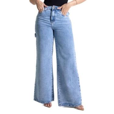 Imagem de Calça Jeans Sawary Wide Leg - 281656 - Azul claro 38, Azul, 38