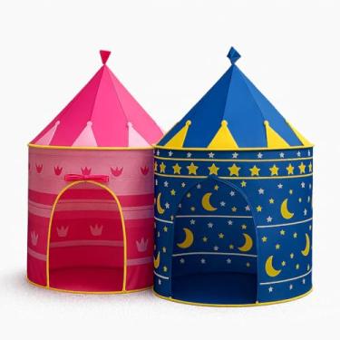 Imagem de Barraca Infantil Castelo Toca Para Meninas Meninos Brincadeiras Criativas Rosa ou Azul (Barraca Infantil Rosa)