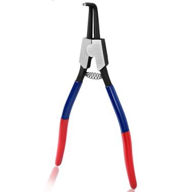 Imagem de GOLD DEER Alicate de anel de pressão de 33 cm Alicate externo de anel de retenção de precisão resistente alicate de anel de retenção de mandíbula curva para remoção de anel de retenção e remoção de