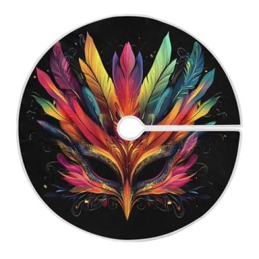 Imagem de Blueangle Saia de poliéster macio de máscara de carnaval de carnaval de 118 cm para decoração de carnaval (347)