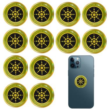 Imagem de 12 peças bloqueador Emf para celular, bloqueador de radiação para celular, adesivos Emf, um presente prático para amantes de tecnologia para smartphones/tablets/laptops dispositivos eletrônicos
