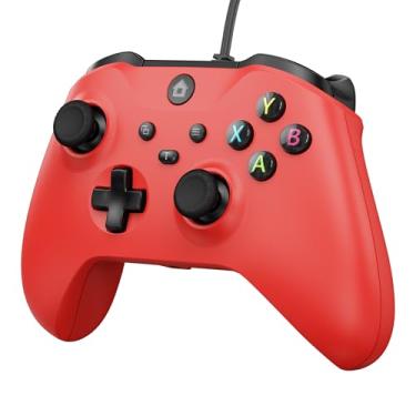 Imagem de GMVOX Wired Controller for XBOX-ONE, Gamepad with 3.5mm Audio Jack/Dual Vibration, Support Turbo Function, Compatible with XBOX One/One S/X, XBOX Series S/X, Android Platforms,Red