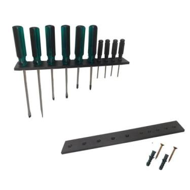 Imagem de Suporte Para Chave Fenda e Philips 10 lugares - LEAO3D, Preto