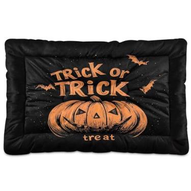Imagem de SEHANY Cama de Halloween com abóboras amarelas para cães, gatos, outono/inverno, caixote grosso, macio, para animais de estimação, antiderrapante, lavável, para cães pequenos, médios e grandes, gatos