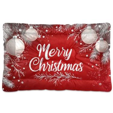 Imagem de SEHANY Cama de Natal para cães e gatos com fundo antiderrapante, cama de canil, colchão macio para animais de estimação, lavável para cães pequenos, médios e grandes, gatos, 91 x 61 cm