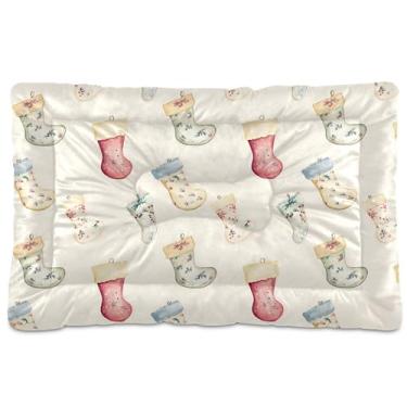 Imagem de SEHANY Cama de Natal para cães e gatos com fundo antiderrapante, cama de canil, colchão macio para animais de estimação, lavável para cães pequenos, médios e grandes, gatos, 45,7 x 61 cm