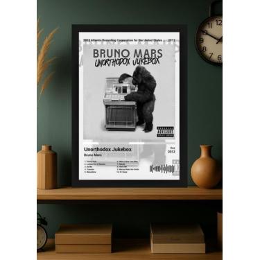 Imagem de Quadro Bruno Mars Unorthodox Jukebox (Black&white) Com Vidro Tamanho:2