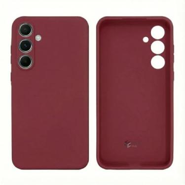 Imagem de Capa Case Compatível com Linha Galaxy A55 – Case Aveludada 3 Camadas Anti Impacto (Marsala)