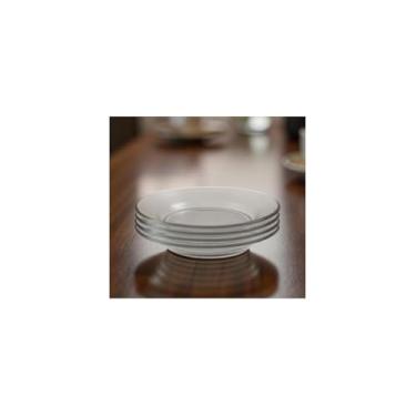 Imagem de Conjunto 4 Pratos Fundos de Vidro, 22cm de Diâmetro, Transparente, Modelo Milly, para Sopas, Caldos, Massas, Saladas, Sobremesas