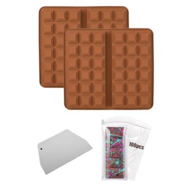 Imagem de Forma De Silicone Para Tabletes De Chocolate | Formos De Silicone Para Cozinhar E Confeitaria | Forma Para Sobremesas | Para Festas Cozinha Microondas Congelador E Forno De Chocolate E Bolachas