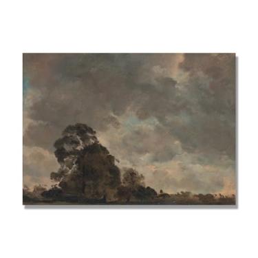 Imagem de NHLDZYH Impressão em tela estilo John Constable, (Cloud Study 22), painel de tela de paisagem romântica, decoração de parede com tema de natureza para quarto ou escritório. 40 x 56 cm. Somente tela