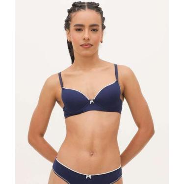 Imagem de Sutiã Com Base E Com Bojo Laço Marisa-51004, 46, Azul