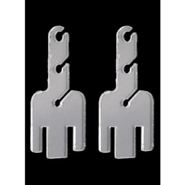 Imagem de Heyous Adaptador tensor de fio acrílico transparente removível 2 peças acessórios tensores para máquina de tricô