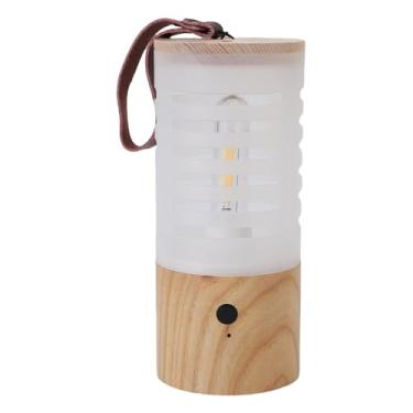 Imagem de Jiawu Luz de Acampamento Portátil Operada por Bateria, Controle de Toque, Lanterna Com Escurecimento Contínuo para Passeios Noturnos, Luz de Emergência, Madeira Sólida, Abs