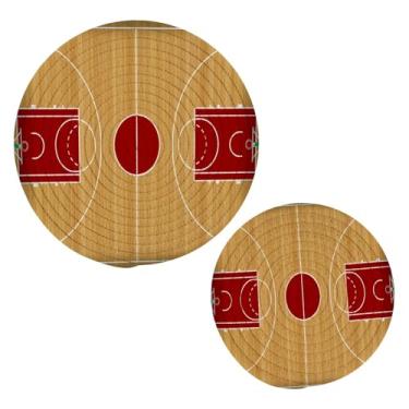 Imagem de Wassud Trivet para pratos quentes suportes de panela redondos de algodão almofadas quentes elegantes porta-copos decoração de cozinha e acessórios, 2 peças