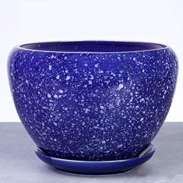 Imagem de uhyOHF Vaso de plantas suculentas de cerâmica, plantador de cacto, feito à mão, porcelana, suculentas, cactos e flores pequenas, casa e escritório, mesa, peitoril da janela, decoração de aniversário