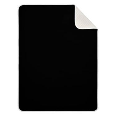 Imagem de WELLDAY Cobertor de bebê preto e branco, ultramacio, aconchegante, infantil, recém-nascido, para carrinho de bebê, 76 x 101 cm, unissex
