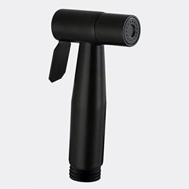 Imagem de uhyOHF Pulverizador portátil de aço inoxidável para bidê pulverizador de bidê para vaso sanitário cabeça de pulverizador de bidê preto pulverizador de aço inoxidável preto cabeça de chuveiro de vaso