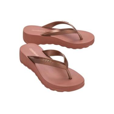 Imagem de Azaleia Tamanco Ortopedio Plataforma Fabi Ligth, Cobre, 37