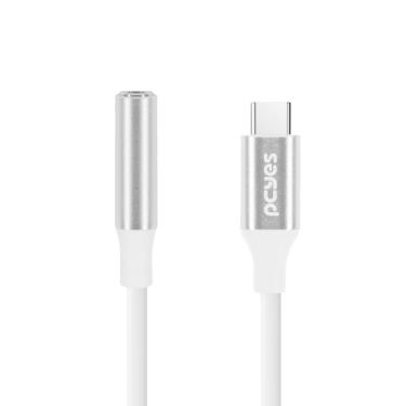 Imagem de Cabo USB-C para P3 Fêmea - Branco - 15CM - P3UCP-15B