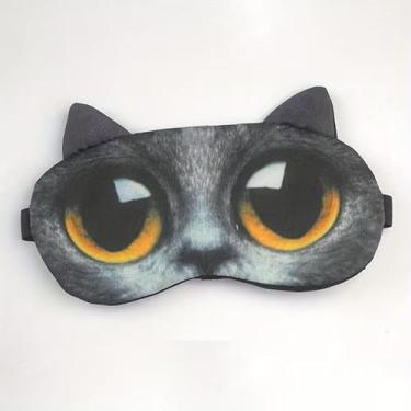 Imagem de Máscara para os olhos de dormir de animais de desenho 3D, venda unissex com bloqueio de luz para adultos, sem cheiro, estilo 4
