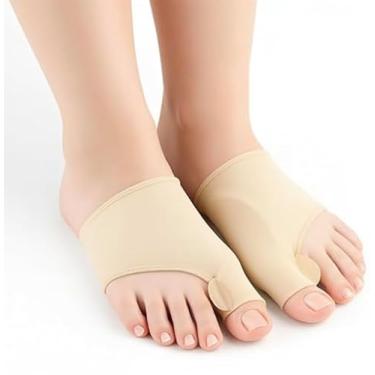 Imagem de Par de Meias Corretivas para Joanete com Separador de Dedos – Protetor Ortopédico em Gel, Alívio da Dor e Conforto Diário