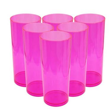 Imagem de Kit 15 Copos Long Drink Colorido De Acrílico 330ml CasamentO FESTA ANI