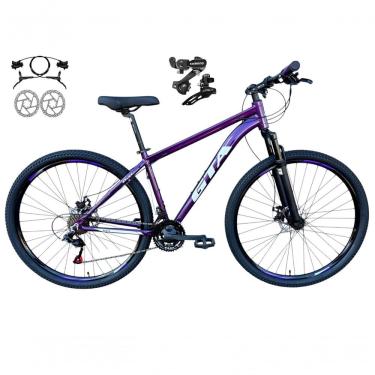 Imagem de Bicicleta Aro 29 Gta Start Feminina Câmbios Shimano Freio Hidráulico 21v Mtb Alumínio Roxo Tam: 19