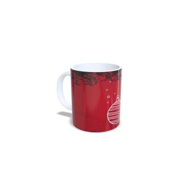 Imagem de Caneca de Cerâmica com Estampa de Bolas de Natal Douradas, 325 ml (18)