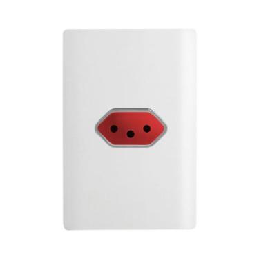 Imagem de Tomada 2P+T Horizontal de 20 Ampères Vermelha da Linha Novara - 1200/4