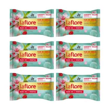 Imagem de Combo 6 x Sabonete em Barra Vegetal La Flore Flor de Cereja 150g - Dav