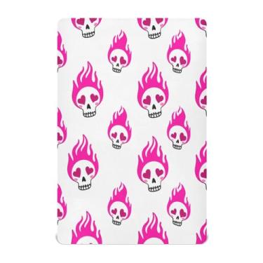 Imagem de JUZIHAI Lençol de berço de Halloween para meninos e meninas, capa de colchão de bebê macio elástico respirável para berço padrão e cama infantil, 132 x 71 cm