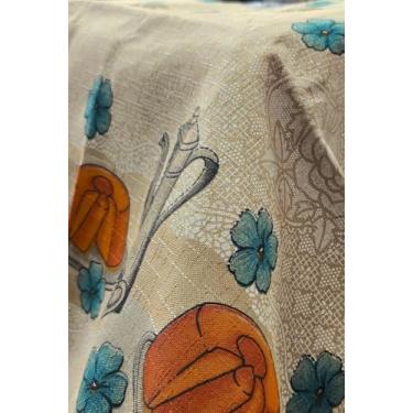 Imagem de Toalha de Mesa de Linhão Elegante e Durável - 4 6 ou 8 Lugares Tecido Sofisticado e Resistente (Bolo de Fubá,4 Lugares)