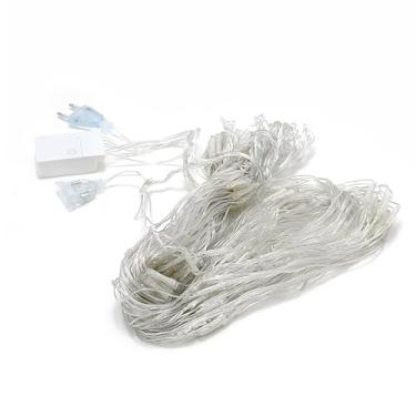 Imagem de Alomejor Luzes da Corda, Luzes Conduzidas da Malha Líquida, Corda Exterior Impermeável da Luz de Natal de 4.9x4.9ft Com Revestimento do Pvc para a Plaza do Casamento do Feriado