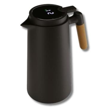 Imagem de Garrafa Térmica 500ml com Display LED de Temperatura, Aço Inoxidável 304, Preto, Tampa Digital, 23.3cm Altura, para Viagens