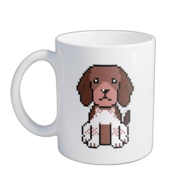 Imagem de Caneca Xícara de Café Porcelana 300ml Estilo Retro com Desenho de Cachorro