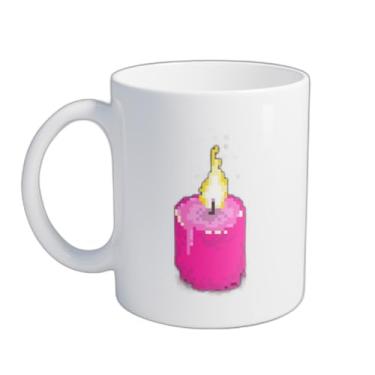 Imagem de Caneca Xícara de Café Porcelana 300ml Com Desenho Pixel Art Natal