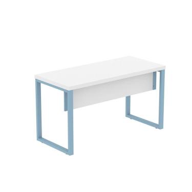 Imagem de Mesa Escritório 1340x600x750mm M1340pe40tub Branco-azul Dali