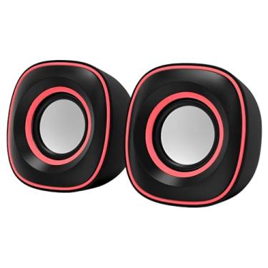 Imagem de Caixas de Som Multimídia Compactas, USB e P2 3.5mm, Design Premium em ABS, 5W, 8x8cm, Som Estéreo com Graves e Agudos Balanceados