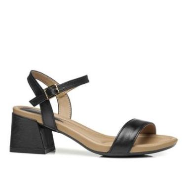 Imagem de Sandália Pegada Feminino em Couro Preto 234306-03-Feminino