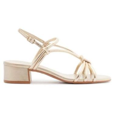 Imagem de Sandália Anacapri Salto Bloco Tiras Nó C30489 0045 34/39-Feminino