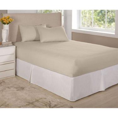 Imagem de Jogo De Lençol Cama Casal Queen 3 Pç Algodão Percal 150 Fios