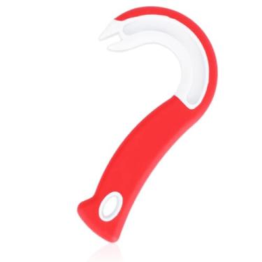 Imagem de Abridor Latas Abertura Fácil, Anel Gancho em J Aba de Puxar para Idosos Crianças Manual Refrigerante Cerveja Tampa de Pressão Garrafa Lata Levantador Tampa Pote Ferramenta (Vermelho)