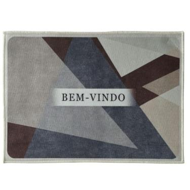 Imagem de Tapetes de Porta Bem Vindo 40x55cm Poliéster Capacho Decorativo para Entrada Casa Varanda(15)
