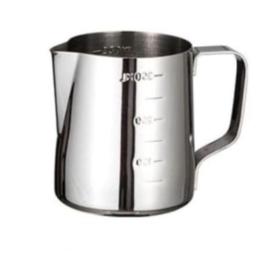 Imagem de Kit 2 Leiteira Inox 350 600ml Cremeira Pitcher Barista Jarra leiteira inox(UM 350 ML)