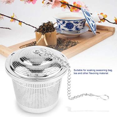 Imagem de GLOGLOW Bola de Tempero de Aço Inoxidável para Infusor de chá, Infusor de chá e Tempero Mais íngreme, à Prova de Ferrugem, Durável, Tamanhos de 6,5 Cm e 4,5 Cm para Armazenamento de Cozinha (L)
