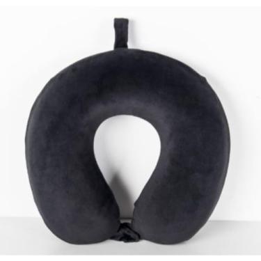Imagem de Almofada de Viagem Para o PescoçO, Macia, ConfortáVel e PortáTil, Proporciona Um Excelente Apoio Para o PescoçO.(1 Unidade,Preto)