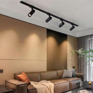 Imagem de Kit Trilho Eletrificado 1m + 4 Spots Led 10w Preto Neutro 4k