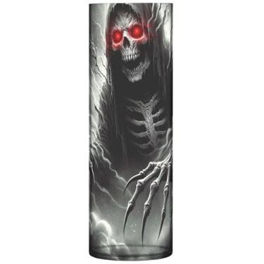 Imagem de Vaso cilíndrico floral com estampa de animal fofo, buquê de flores, grandes vasos de outono, plástico, impressão personalizada, decoração de quarto, estética, 30 cm x 9,9 cm